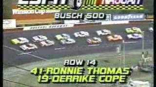 1987 Busch 500 Starting Lineup
