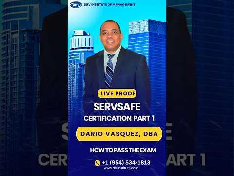 Live Proof Servsafe Certification Part 1 servsafecertification shorts servsafe business