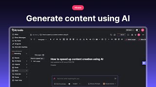 Generate content using AI