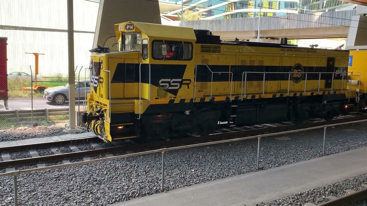 SSR P14 & P16 with the Metro EV120 on a Light Engine Training Arriving at Southern Cross Station