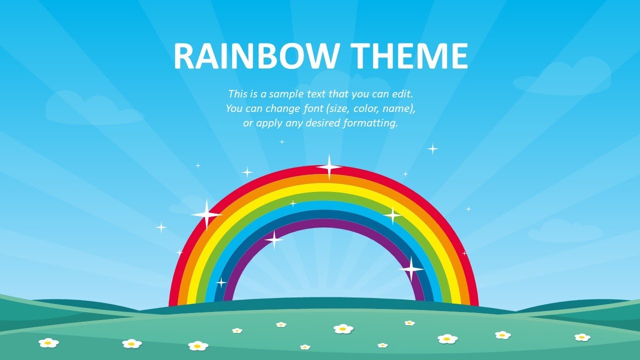 Rainbow Theme Animated PowerPoint Template