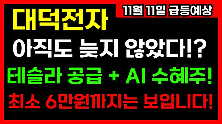 대덕전자 52주 신고가! 왜 더 오를 수밖에 없는가? 6만원까지는 보인다!
