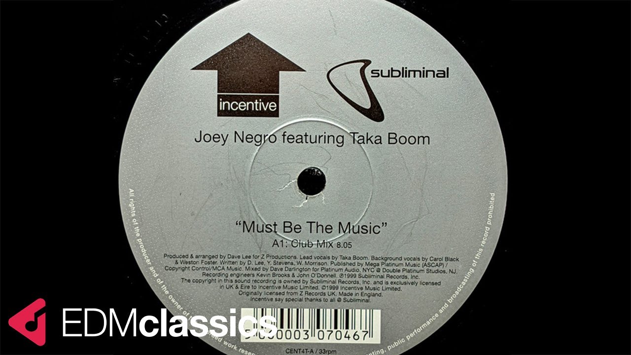 Joey Negro featuring Taka Boom - Must Be The Music (Club Mix