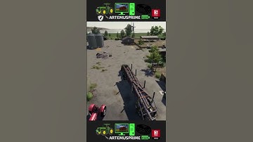 My first ever TikTok | Oh no! Log truck roll over | fs19 #shorts