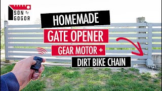 Download Lagu Homemade Automatic Sliding Gate Opener // using Gear Motor, Dirt Bike Chain and Remote Controller MP3
