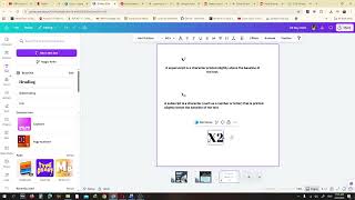 How to convert your text into superscript and subscript in CANVA