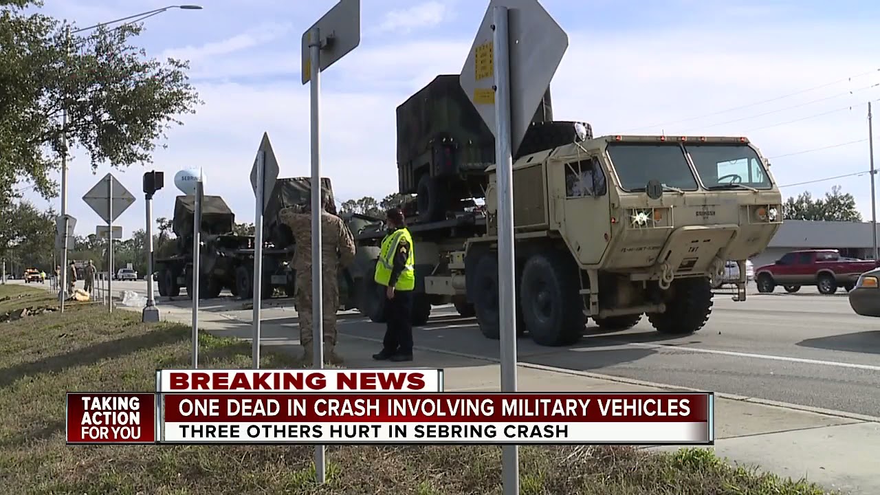 Sebring Police investigating fatal crash involving 3 military vehicles