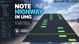 Rhythm Game Note Highway In UMG | Unreal Engine | MIDI Engine 4 UI Plugin