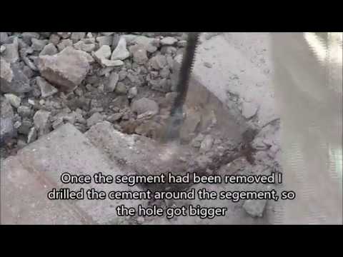 How to easily break concrete with a Kango hammer/ hammer driller and concrete breaker