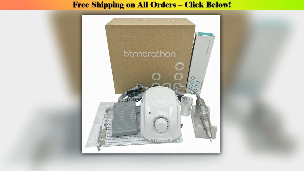 65W Electric Nail Drill Strong 210 Micromotor Control Box DC 30V 35000RPM H200 Handle Milling