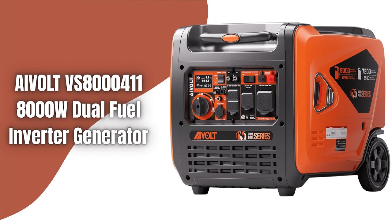 AIVOLT VS8000411 8000W Dual Fuel Inverter Generator Review | Super Quiet 8000W Generator?