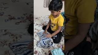 Jishaan helping in household work