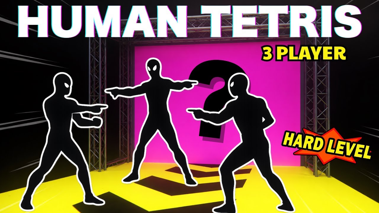 🔥 HUMAN TETRIS TRIO 🔥  HARD LEVEL | Group Immersive Interactive Warm Up x 3 player
