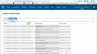 Mastery Manager: Archive Assessments