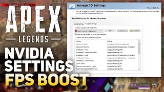 Apex Legends Best Nvidia Settings For Performance Fps Boost Youtube