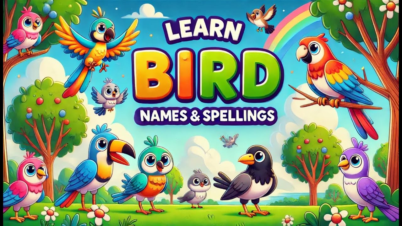 Spell Bird Easy Bird Names for Kids || Spelling Practice #LearnBirds #BirdSpelling ...