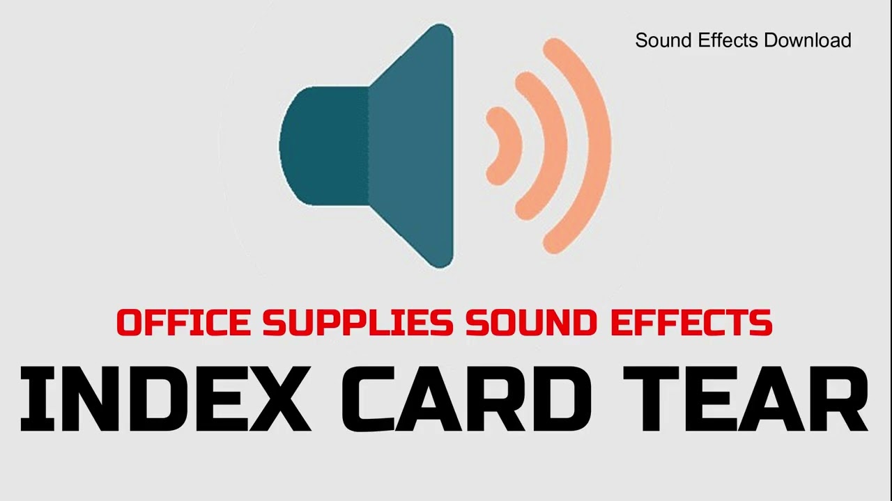 INDEX CARD TEARING | SOUND EFFECT | FREE SFX | OFFICE SUPPLIES | HIGH QUALITY SOUND EFFECTS