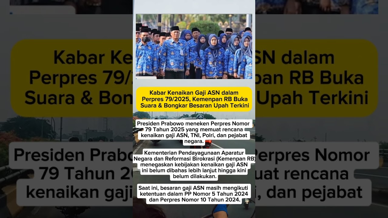 Kabar kenaikan gaji ASN dalam Perpres 79/2025