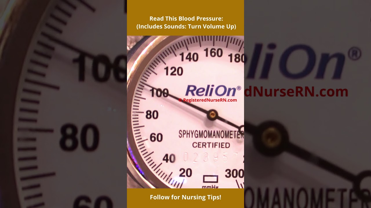 Blood Pressure Practice Reading Test: Identify the Systolic and Diastolic Pressure #shorts