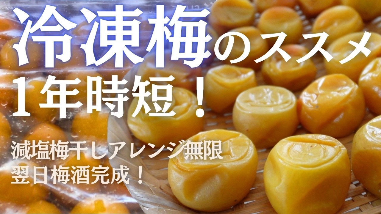 【冷凍梅のススメ】梅干し完成が１年時短に？おいしくなる秘密を解説
