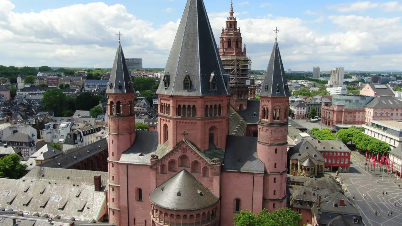 Mainz von oben in 4K