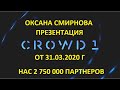 Crowd1 Презентация Оксаны Смирновой  от 31.03.2020г