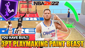 My PLAYMAKING PAINT BEAST shoots like a POPPER BUILD! BEST COMP CENTER BUILD IN NBA 2K22 SEASON 4!