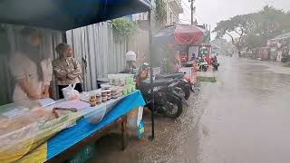 Super Heavy rain in Village | Walking in The Heavy Rain | Falling asleep to the Sound of Heavy rain.