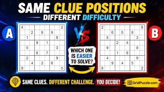 Sudoku Same Clue Positions, Different Difficulty | Sep 19, 2026 screenshot 4