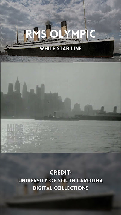 RMS Olympic blows her Whistle as she arrives in New York after Nantucket Collision (1934)