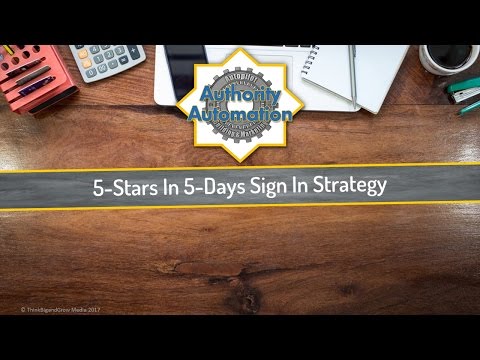 RepFluence Marketing Method: Authority Automation 5-Stars in 5 Days Sign In Method