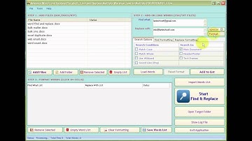 How to find and replace  single phrase in multiple word files ?