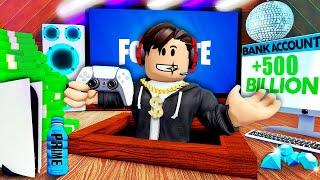 He Built A SECRET GAMING ROOM To Become A BILLIONAIRE! (A Roblox Movie)