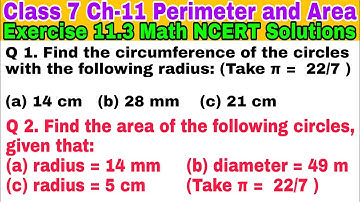 Class 7 Ex-11.3 Q 1 | Q 2 | Perimeter and Area | Chapter 11 | Exercise 11.3 | Math NCERT Solutions