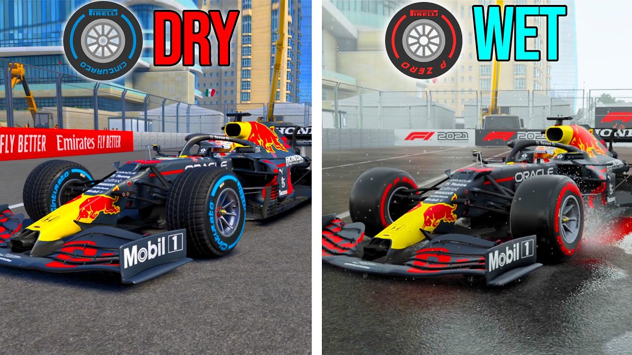 WET TIRES on DRY vs. SOFT TIRES on RAIN (TOP SPEED COMPARISON F1 2021/