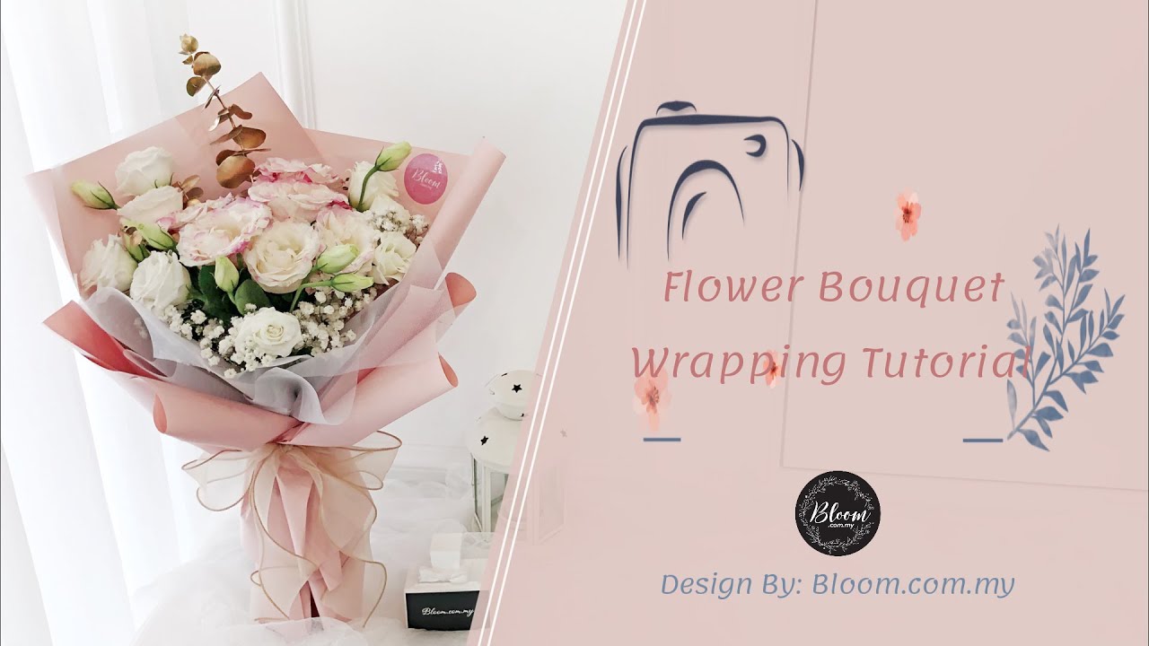 korean style bouquet wrapping/ how to wrap flower bouquet