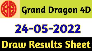 24-05-2022 Grand Dragon Today 4D Results | 4d Malaysia Result Live Today | Today 4d Result Live