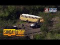 Truck going wrong way hits school bus in deadly collision