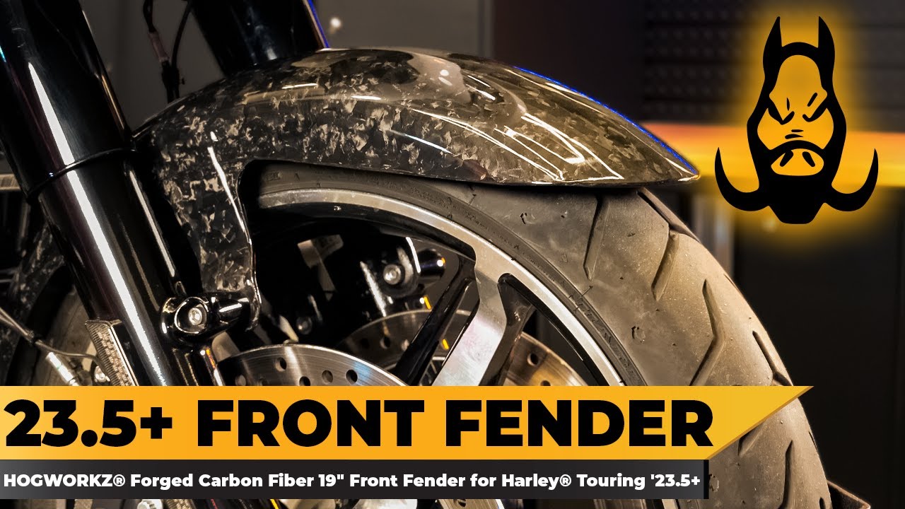HogWorkz 100% Carbon Fiber Chopped Front Fender For Harley FLHX
