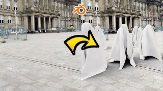 How To Create A Creepy Ghost Cloth Simulation in Blender | VFX Tutorial