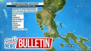 Thunderstorm advisory as of 2:05PM, May 21, 2024 | GMA Integrated News Bulletin