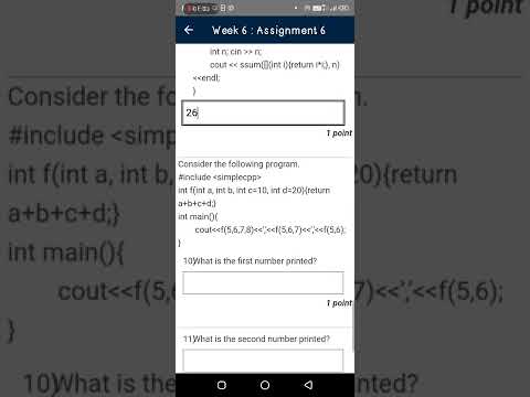 NPTEL An Introduction to Programming Through C++ Assignment week 6 answers