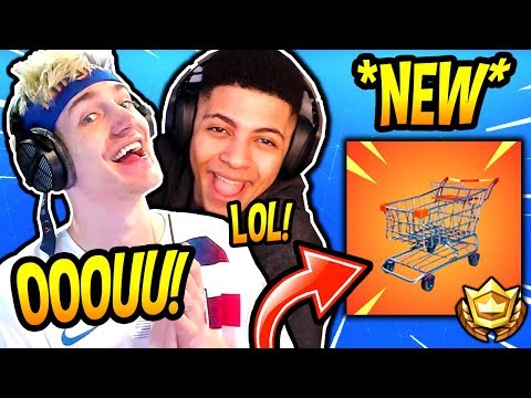 NINJA & MYTH REACT TO *NEW* SHOPPING CART VEHICLES! (DRIVEABLE) Fortnite SAVAGE & FUNNY Moments