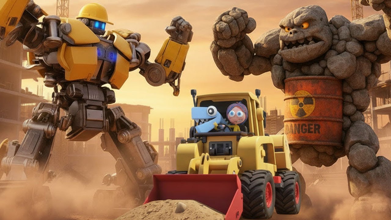 Супермощный бульдозер-трансформер — детские песни — детские стишки и песенки