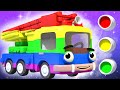 Learn Colors with Fire Truck Painting - Panda Bo Finger Family &amp; Nursery Rhymes for Kids