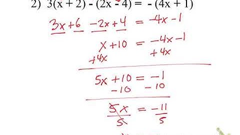 3.5 Equations with variables on both sides