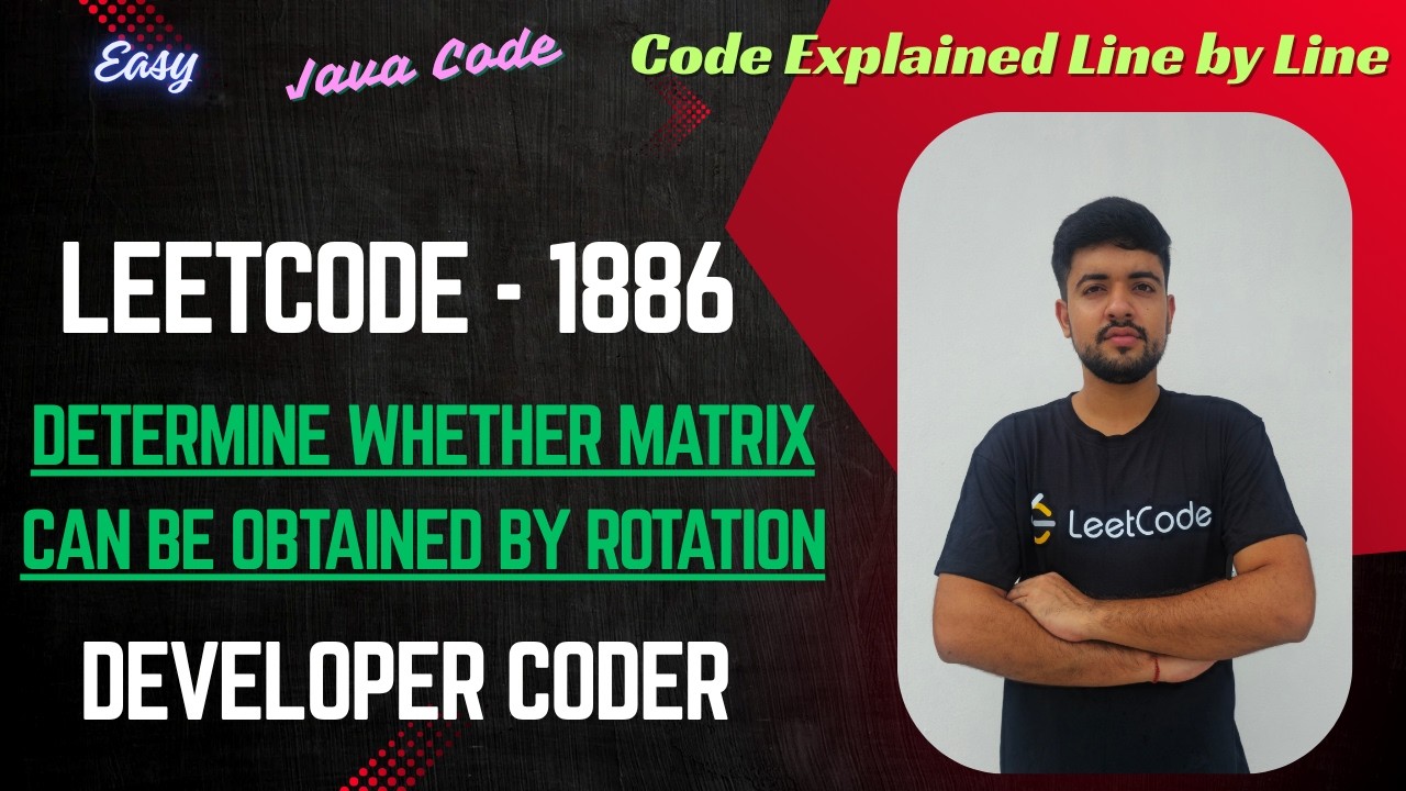 Matrix Cyber Java Codes Determine Whether Matrix Can Be Obtained By Rotation | LeetCode 1886 ...