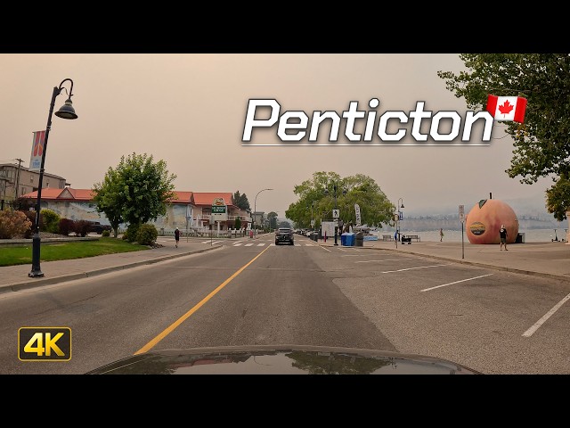 Penticton in Thick Wildfire Smoke 🇨🇦 | Bald Range Wildfire Okanagan Valley | August 9, 2026