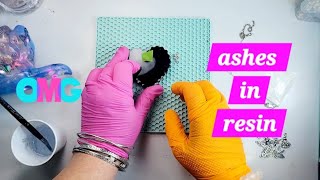 How to put ashes in resin to make a keychain! #memorialkeychain #tutorial #ashesinresin