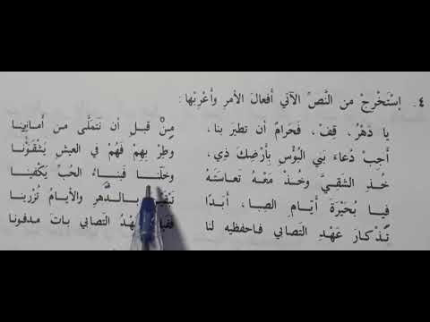 فعل الأمر استخراجه واعرابه من أبيات شعرية ا توفيق اسماعيل